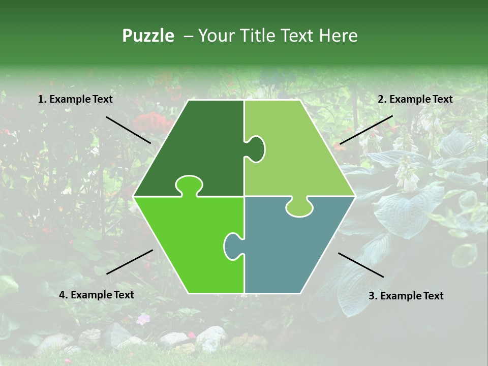 A Garden Filled With Lots Of Flowers And Plants PowerPoint Template