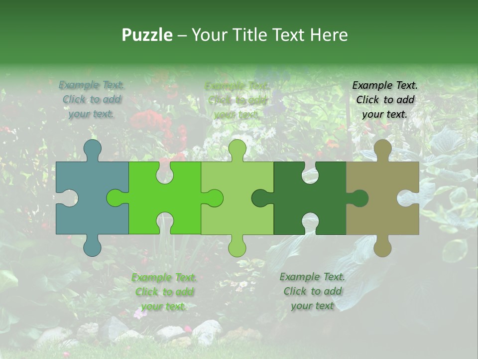 A Garden Filled With Lots Of Flowers And Plants PowerPoint Template