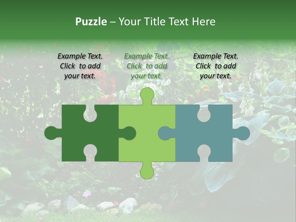 A Garden Filled With Lots Of Flowers And Plants PowerPoint Template