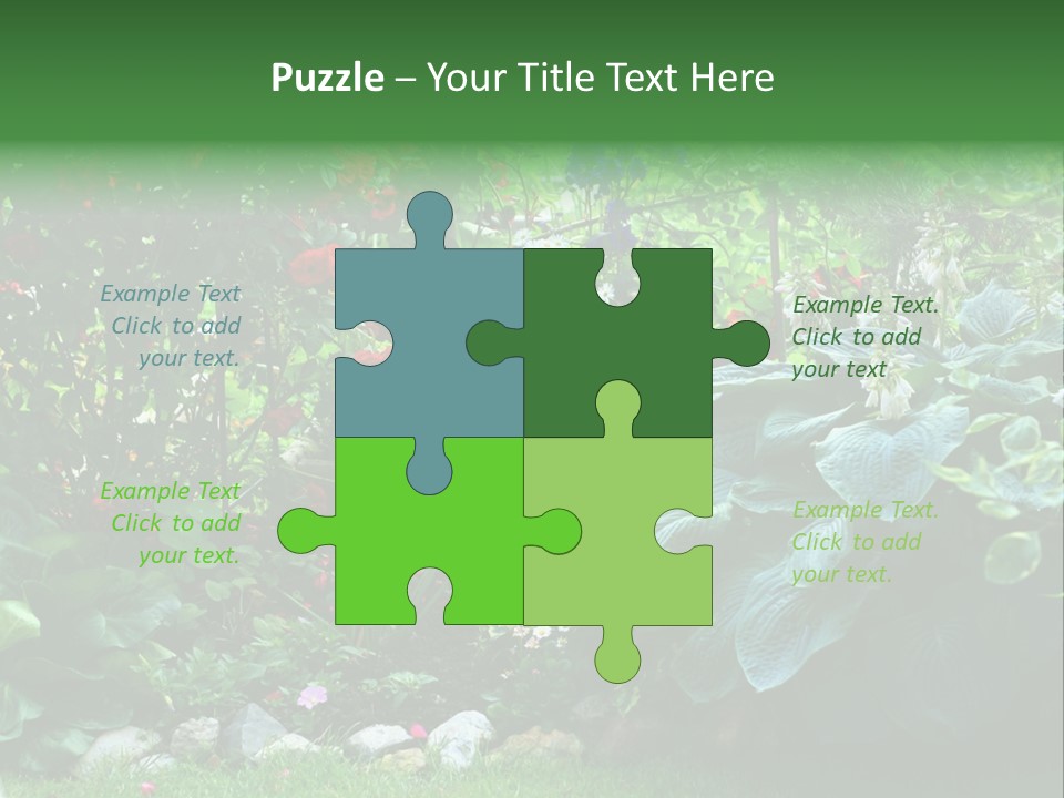 A Garden Filled With Lots Of Flowers And Plants PowerPoint Template
