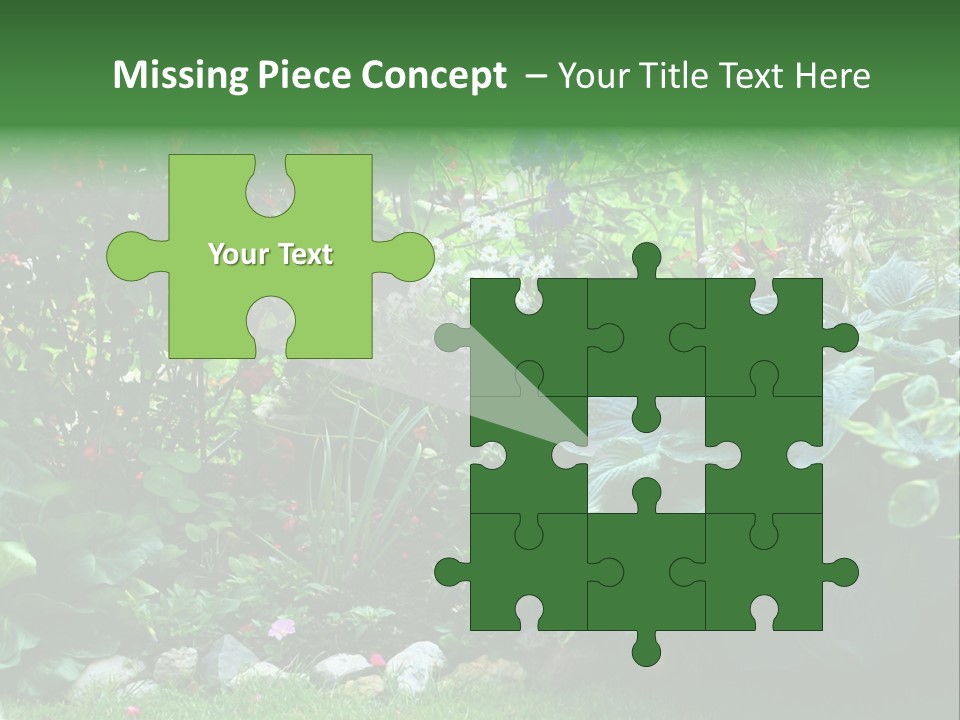 A Garden Filled With Lots Of Flowers And Plants PowerPoint Template