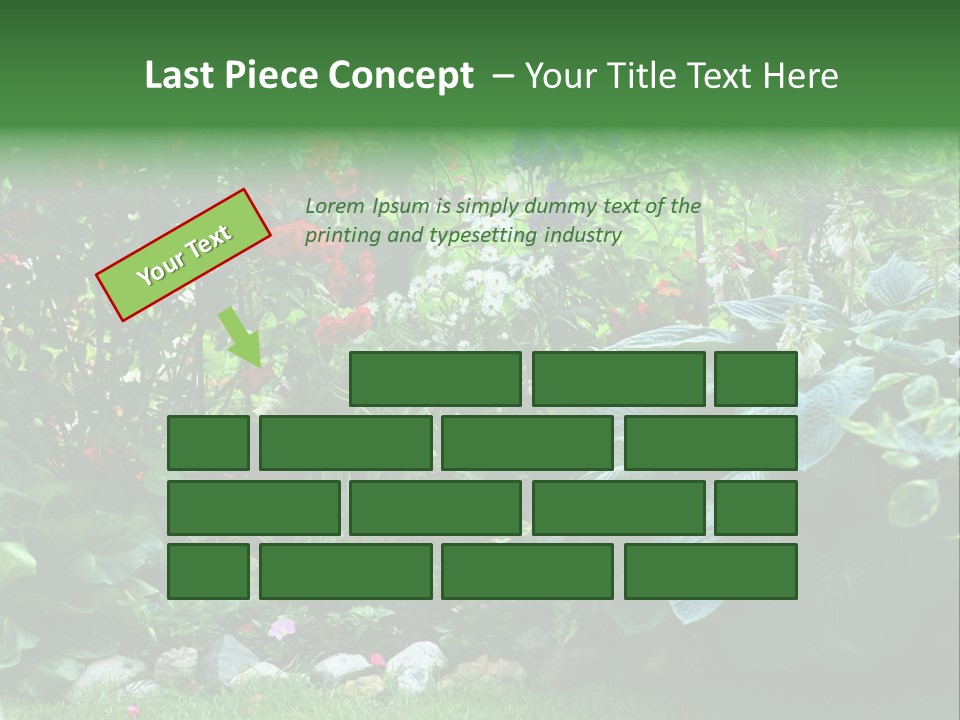 A Garden Filled With Lots Of Flowers And Plants PowerPoint Template