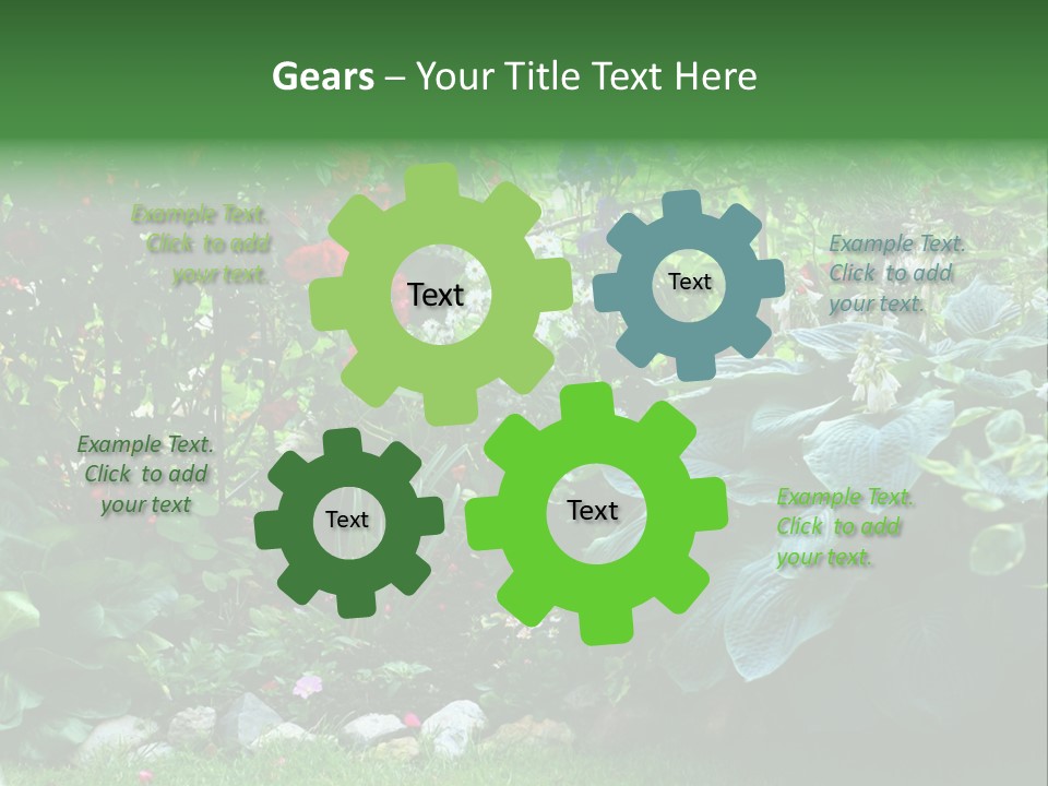 A Garden Filled With Lots Of Flowers And Plants PowerPoint Template