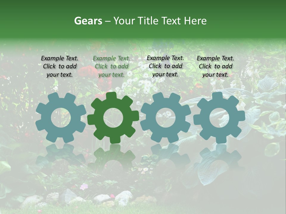 A Garden Filled With Lots Of Flowers And Plants PowerPoint Template