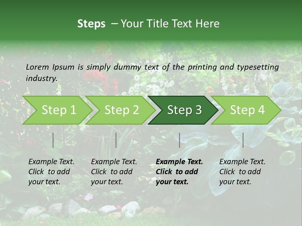 A Garden Filled With Lots Of Flowers And Plants PowerPoint Template