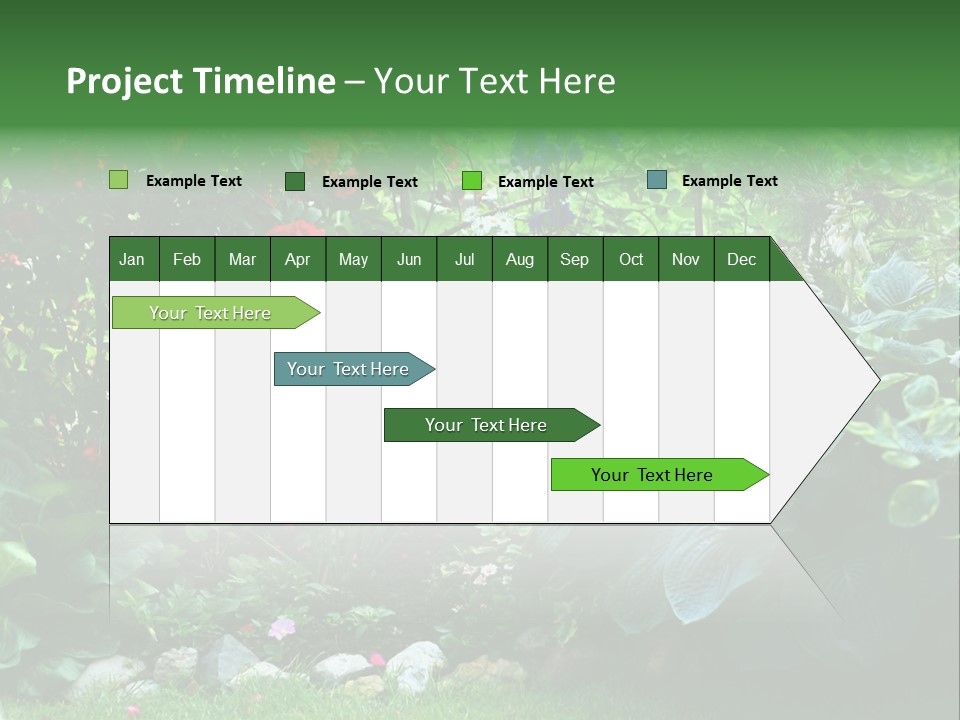 A Garden Filled With Lots Of Flowers And Plants PowerPoint Template