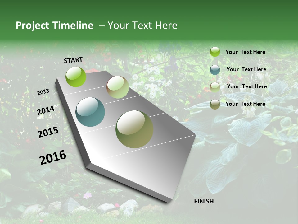 A Garden Filled With Lots Of Flowers And Plants PowerPoint Template