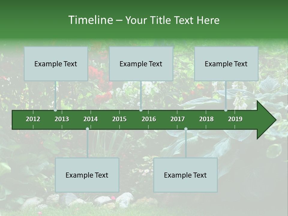 A Garden Filled With Lots Of Flowers And Plants PowerPoint Template