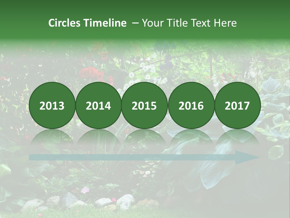 A Garden Filled With Lots Of Flowers And Plants PowerPoint Template