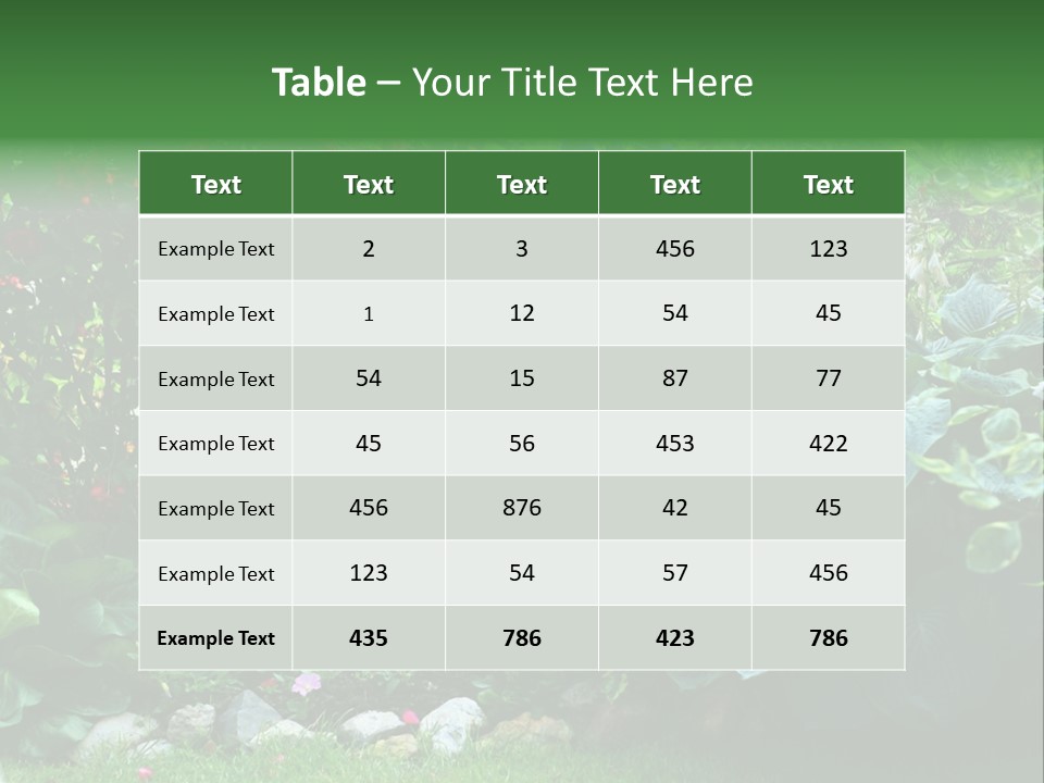 A Garden Filled With Lots Of Flowers And Plants PowerPoint Template