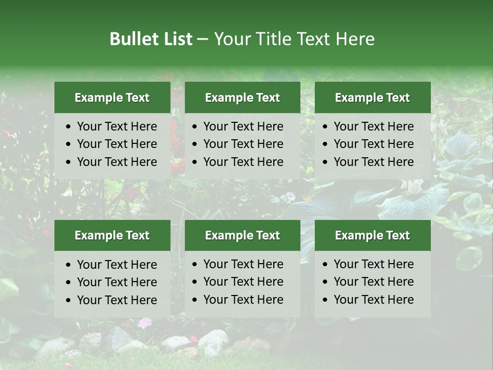A Garden Filled With Lots Of Flowers And Plants PowerPoint Template