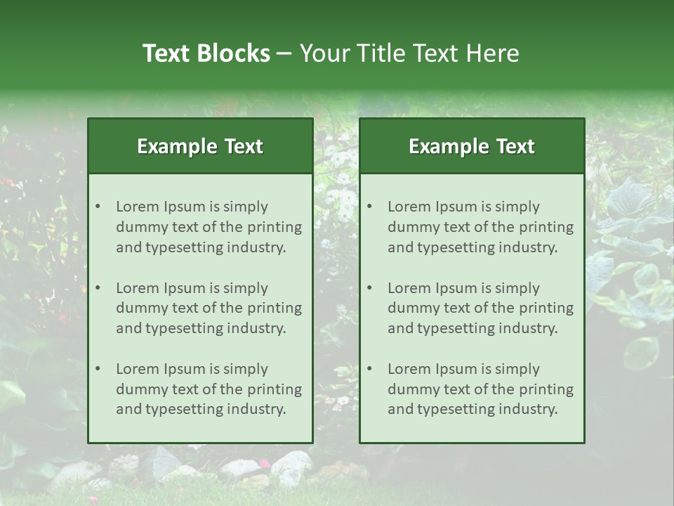 A Garden Filled With Lots Of Flowers And Plants PowerPoint Template