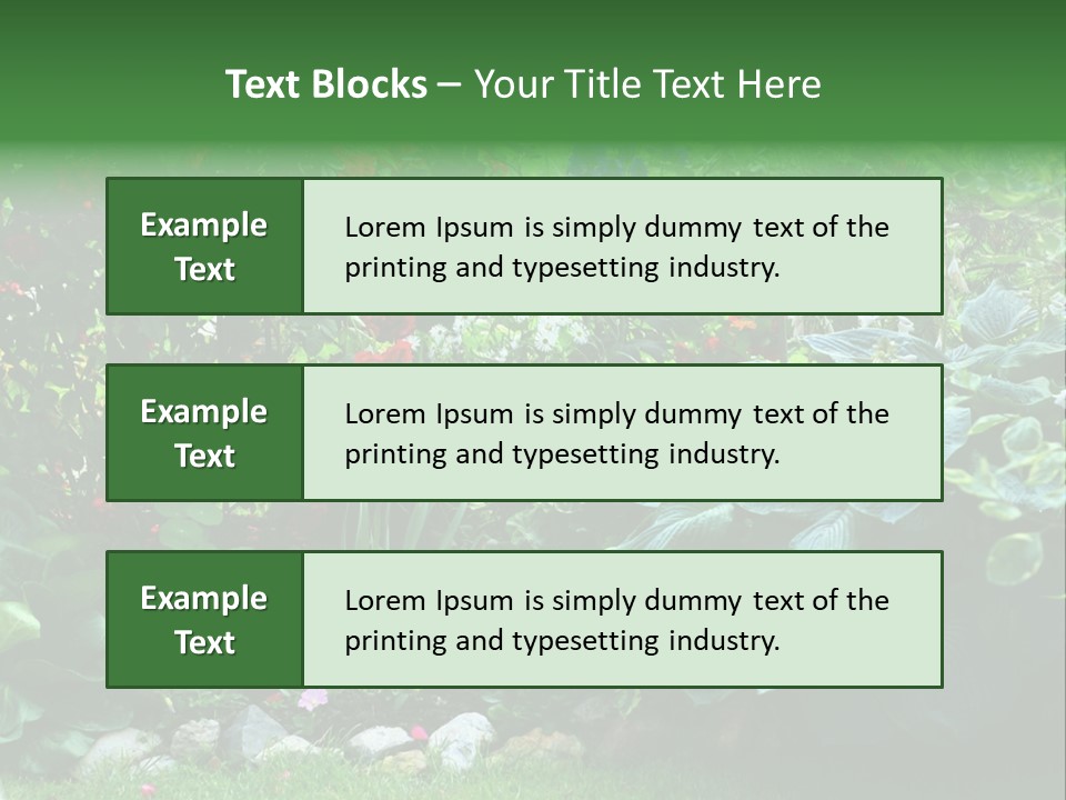 A Garden Filled With Lots Of Flowers And Plants PowerPoint Template