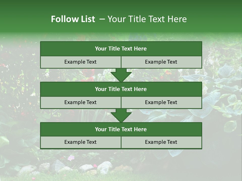 A Garden Filled With Lots Of Flowers And Plants PowerPoint Template