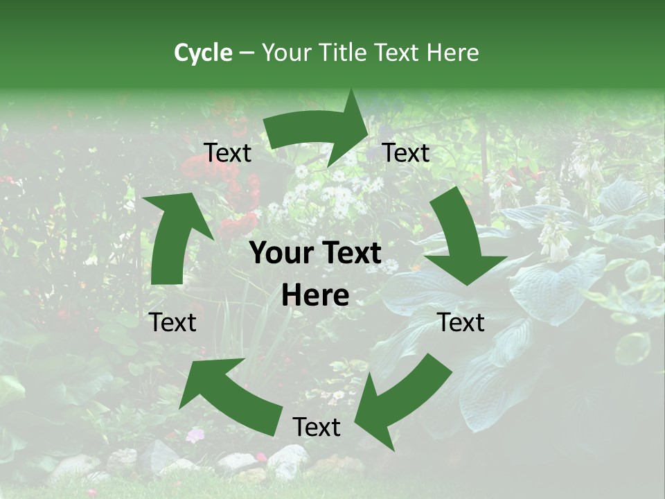 A Garden Filled With Lots Of Flowers And Plants PowerPoint Template