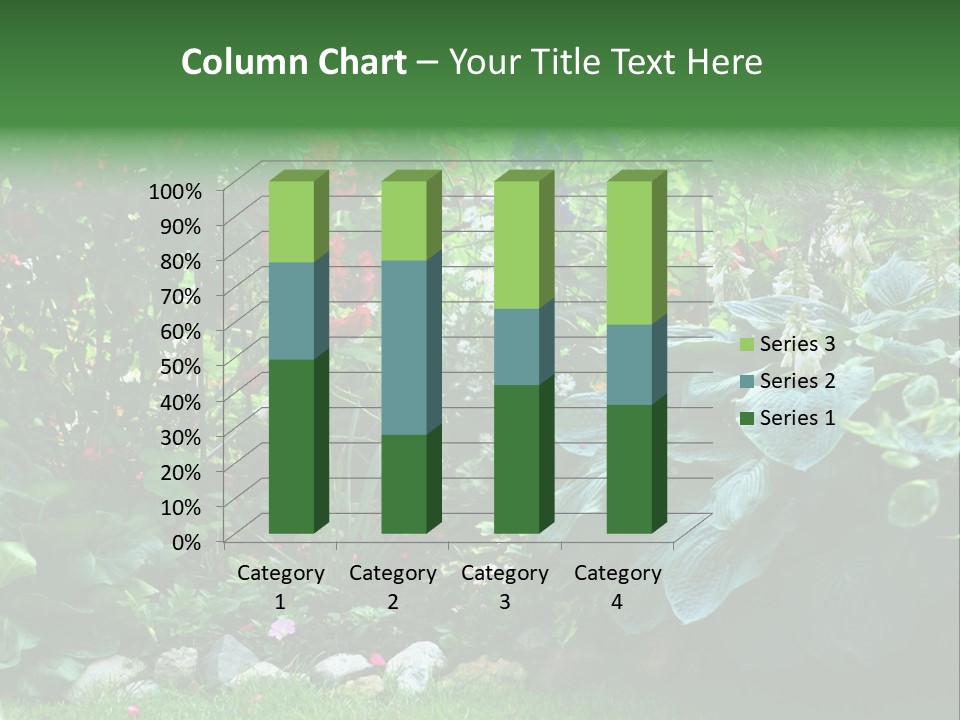 A Garden Filled With Lots Of Flowers And Plants PowerPoint Template