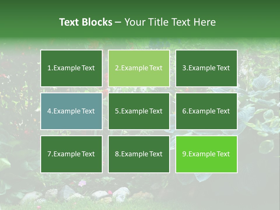 A Garden Filled With Lots Of Flowers And Plants PowerPoint Template