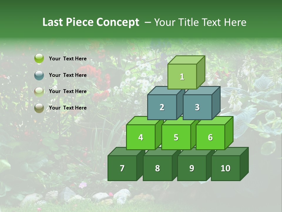 A Garden Filled With Lots Of Flowers And Plants PowerPoint Template