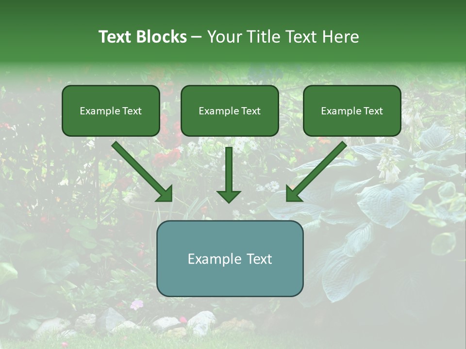 A Garden Filled With Lots Of Flowers And Plants PowerPoint Template