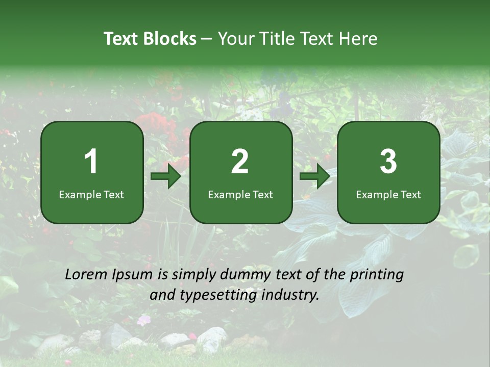 A Garden Filled With Lots Of Flowers And Plants PowerPoint Template
