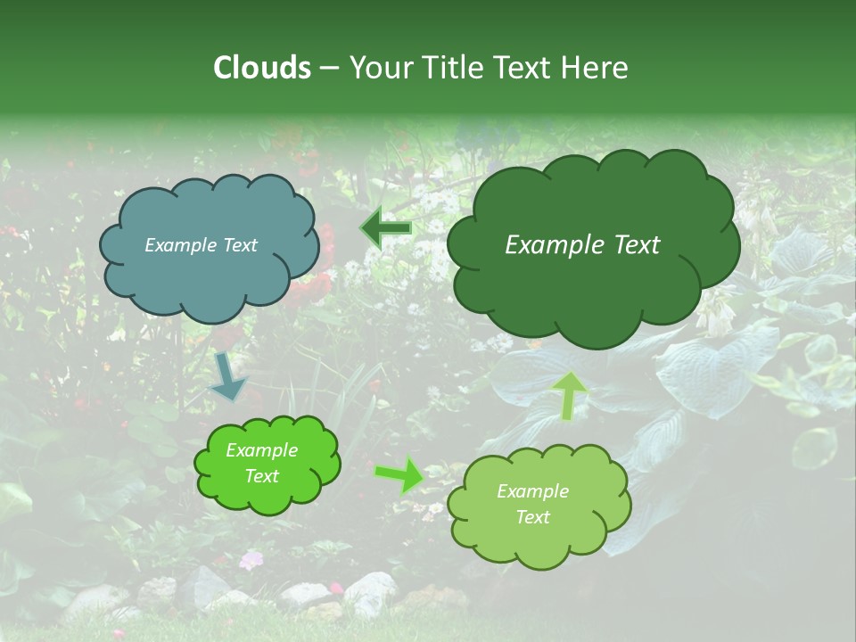 A Garden Filled With Lots Of Flowers And Plants PowerPoint Template