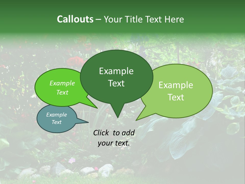 A Garden Filled With Lots Of Flowers And Plants PowerPoint Template