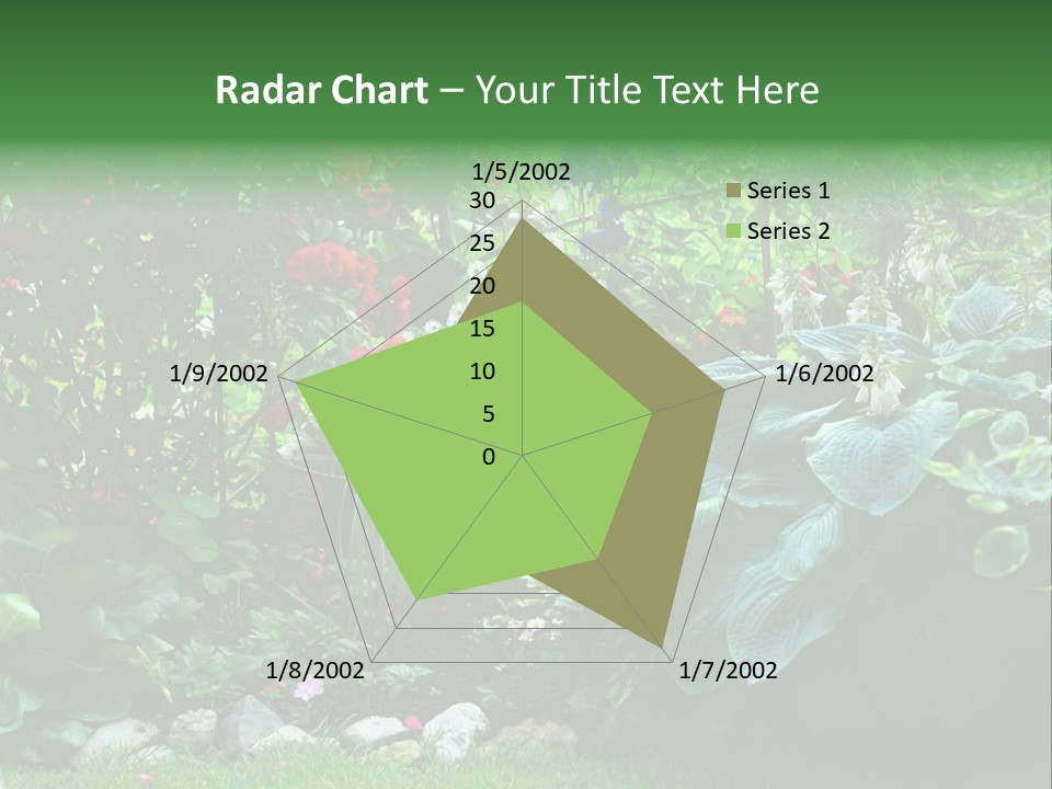 A Garden Filled With Lots Of Flowers And Plants PowerPoint Template
