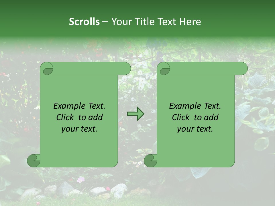 A Garden Filled With Lots Of Flowers And Plants PowerPoint Template