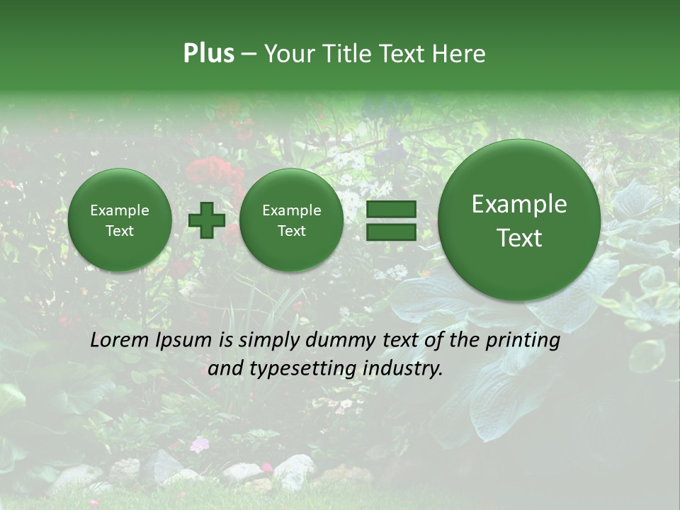 A Garden Filled With Lots Of Flowers And Plants PowerPoint Template