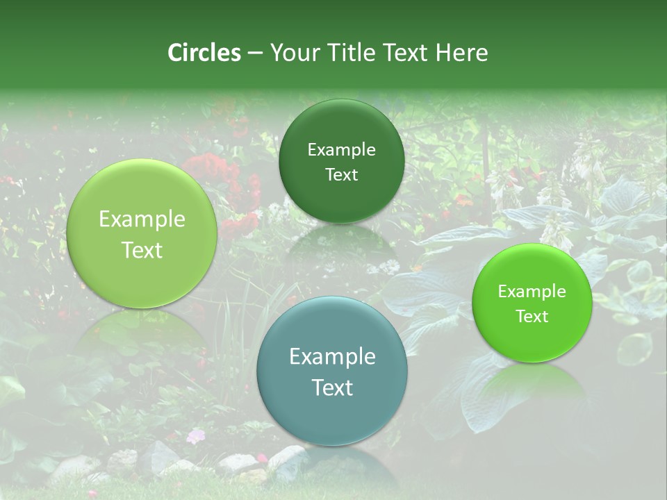 A Garden Filled With Lots Of Flowers And Plants PowerPoint Template