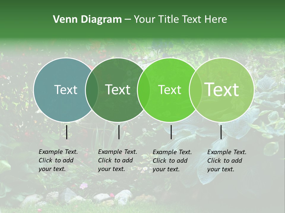 A Garden Filled With Lots Of Flowers And Plants PowerPoint Template