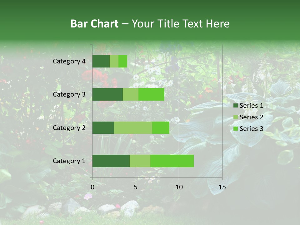 A Garden Filled With Lots Of Flowers And Plants PowerPoint Template