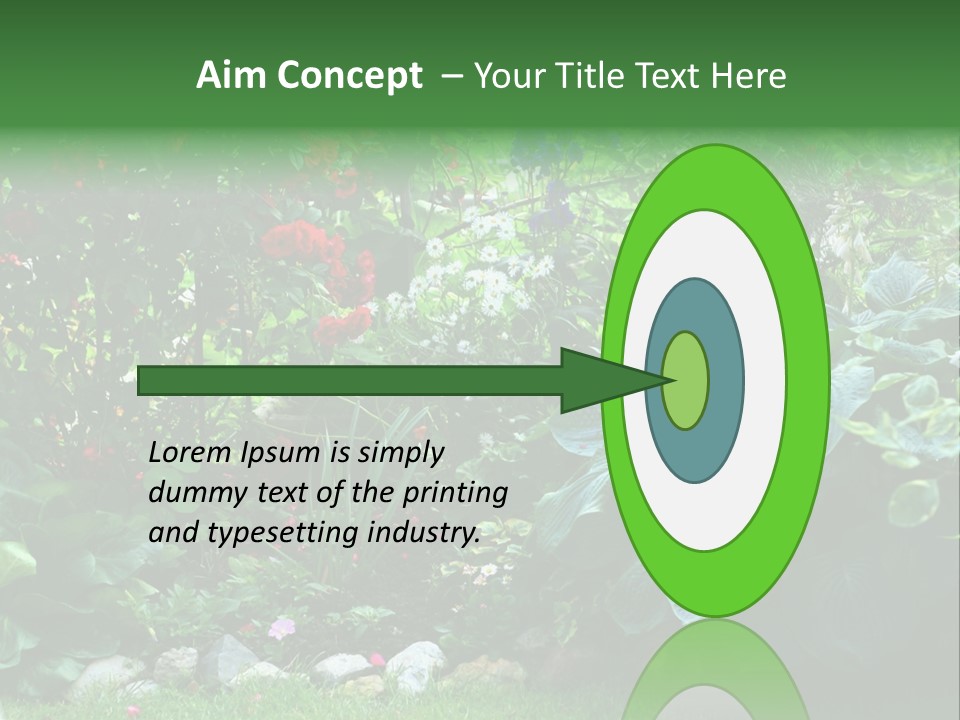 A Garden Filled With Lots Of Flowers And Plants PowerPoint Template