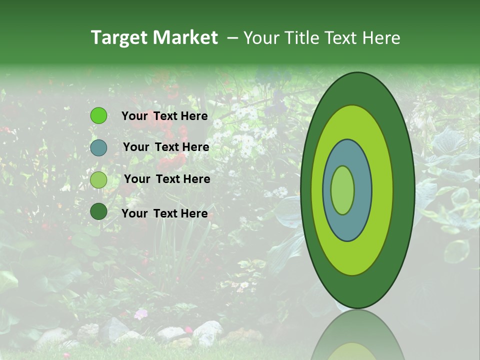 A Garden Filled With Lots Of Flowers And Plants PowerPoint Template