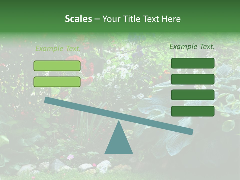 A Garden Filled With Lots Of Flowers And Plants PowerPoint Template