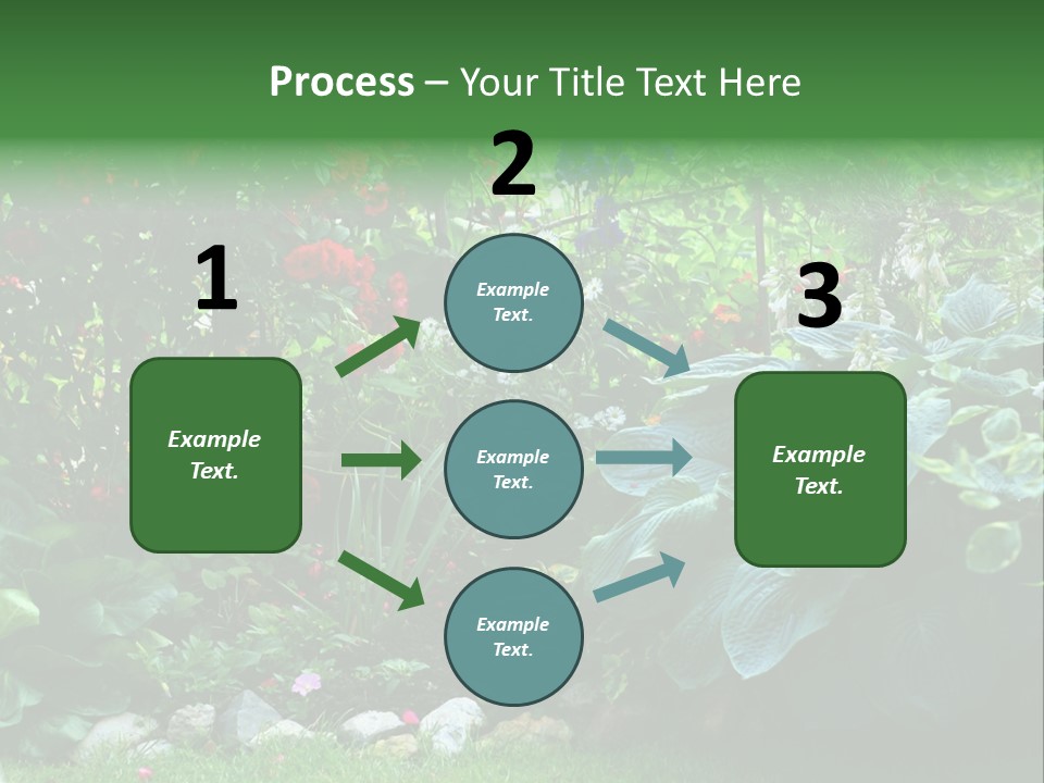 A Garden Filled With Lots Of Flowers And Plants PowerPoint Template