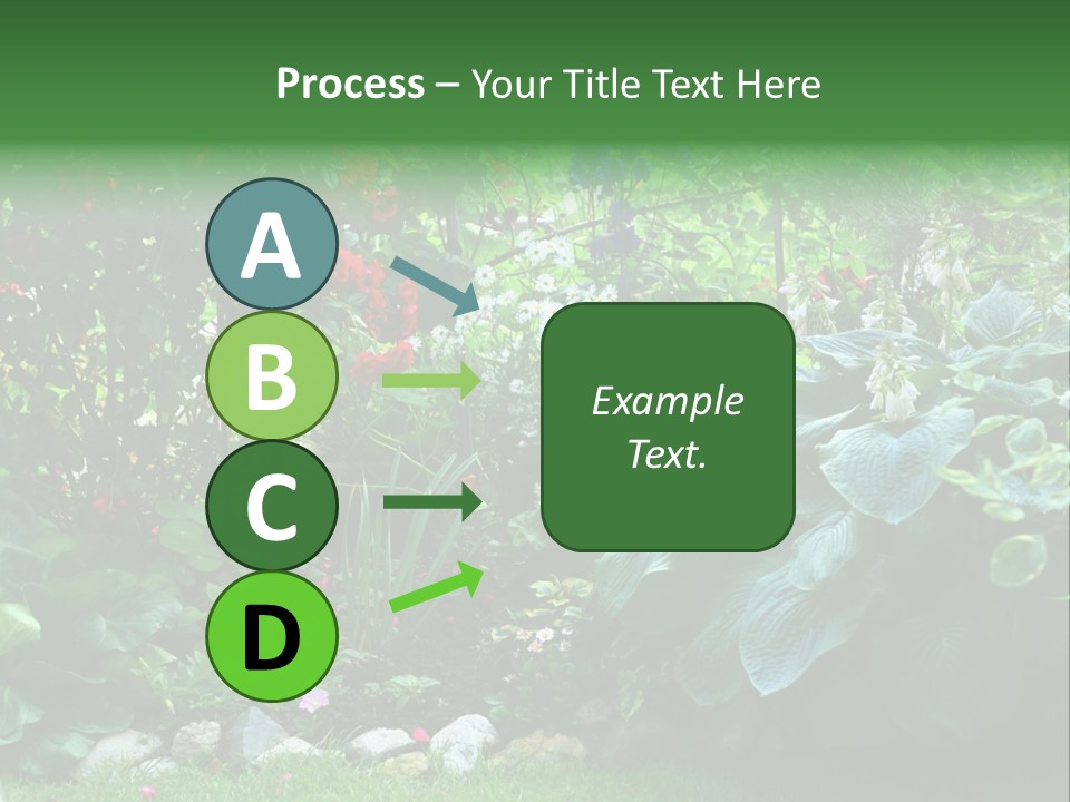 A Garden Filled With Lots Of Flowers And Plants PowerPoint Template