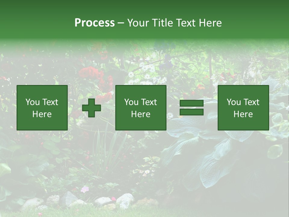A Garden Filled With Lots Of Flowers And Plants PowerPoint Template