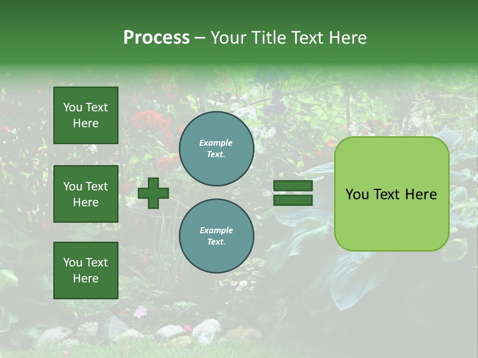 A Garden Filled With Lots Of Flowers And Plants PowerPoint Template