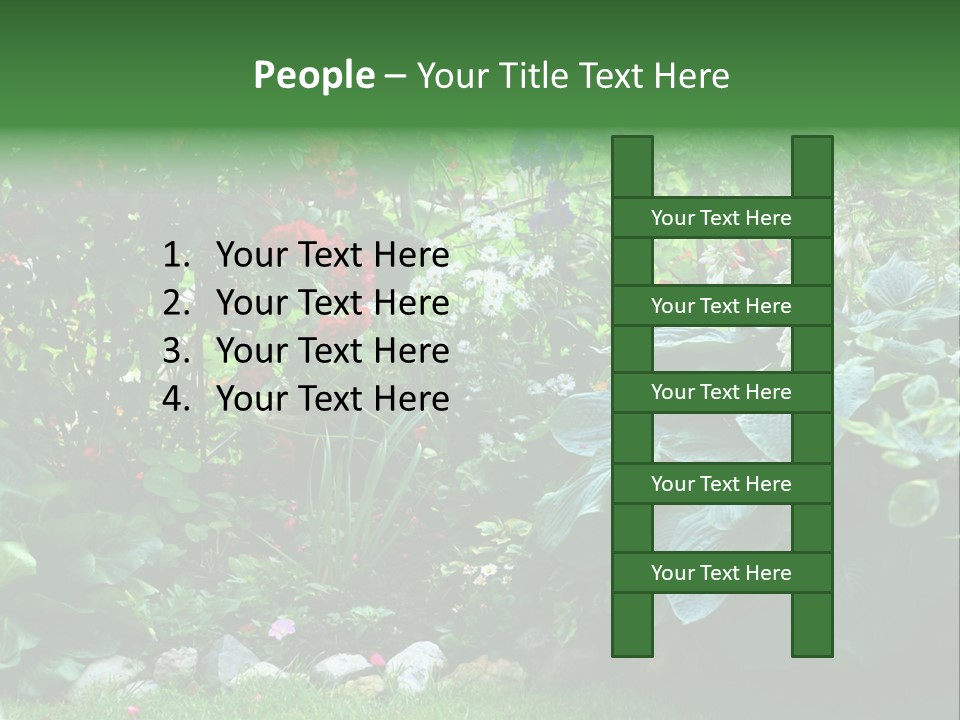 A Garden Filled With Lots Of Flowers And Plants PowerPoint Template