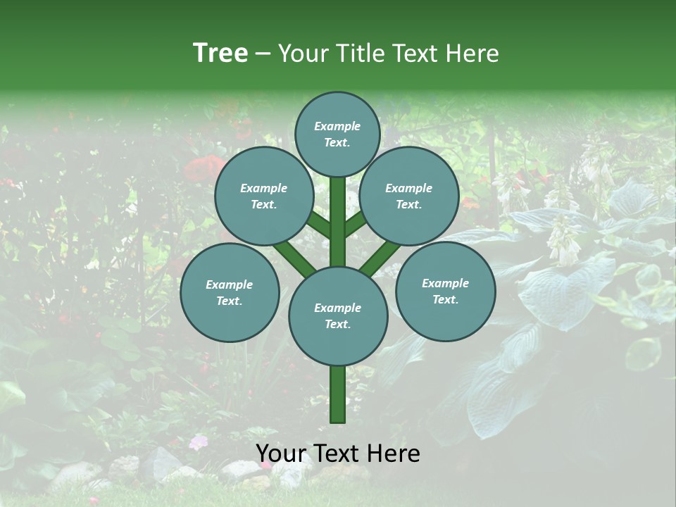 A Garden Filled With Lots Of Flowers And Plants PowerPoint Template