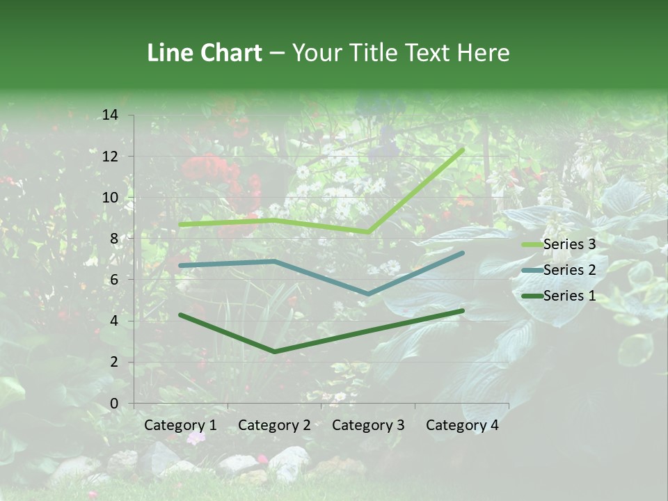 A Garden Filled With Lots Of Flowers And Plants PowerPoint Template