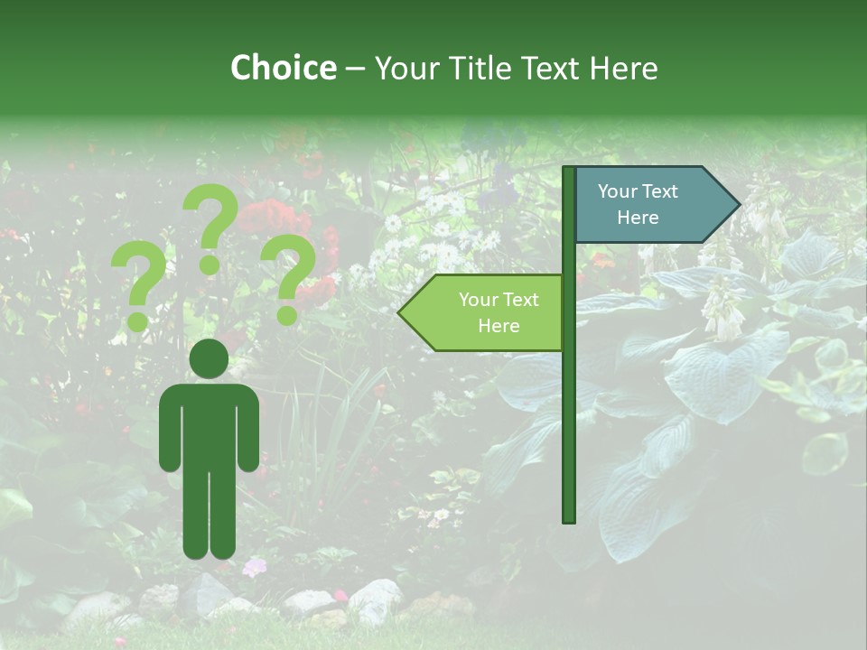 A Garden Filled With Lots Of Flowers And Plants PowerPoint Template