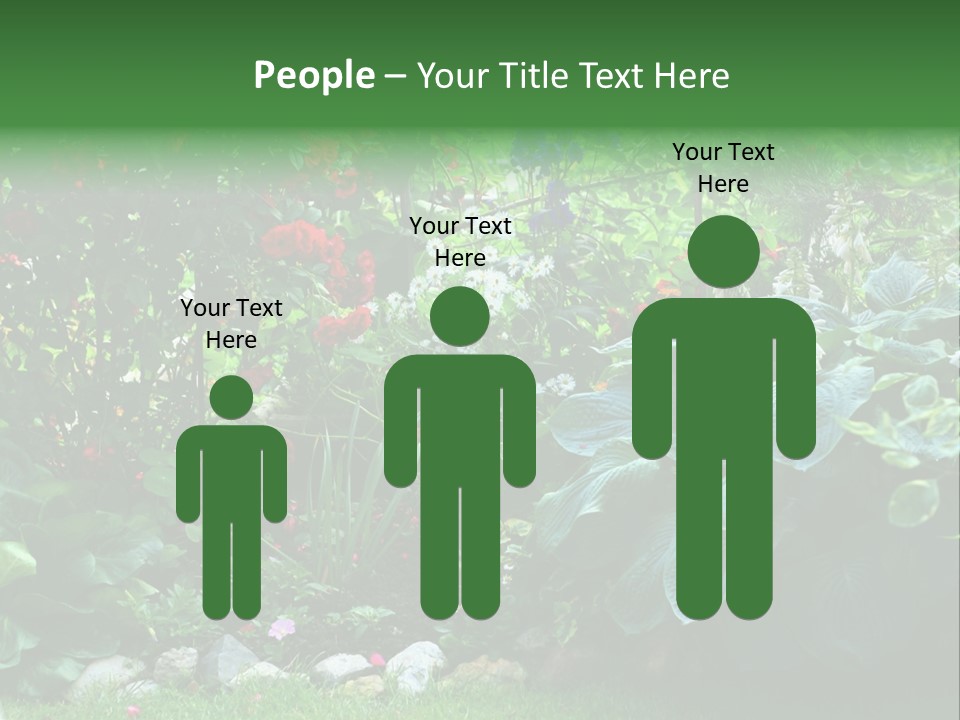 A Garden Filled With Lots Of Flowers And Plants PowerPoint Template