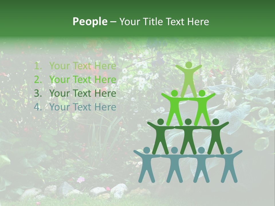 A Garden Filled With Lots Of Flowers And Plants PowerPoint Template