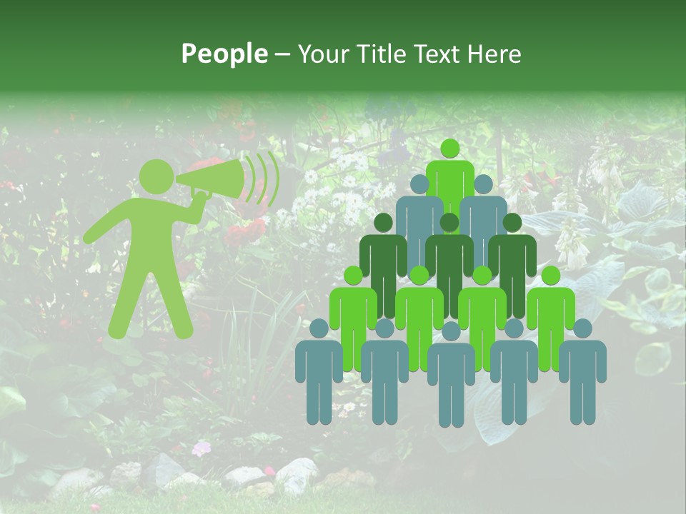 A Garden Filled With Lots Of Flowers And Plants PowerPoint Template
