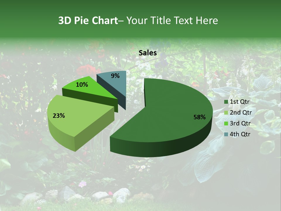 A Garden Filled With Lots Of Flowers And Plants PowerPoint Template