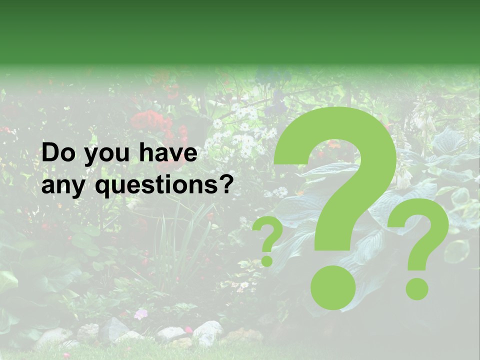A Garden Filled With Lots Of Flowers And Plants PowerPoint Template