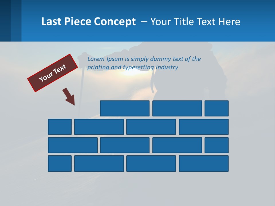 A Person Skiing Down A Mountain With The Sun In The Background PowerPoint Template