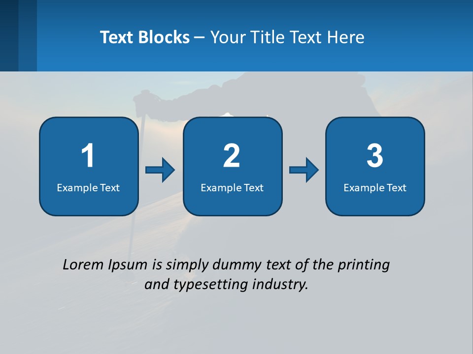 A Person Skiing Down A Mountain With The Sun In The Background PowerPoint Template